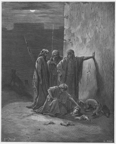 ギュスターヴ・ドール・バイブル：イゼベルの遺跡を発見したエフスの仲間 作： Gustave Dore